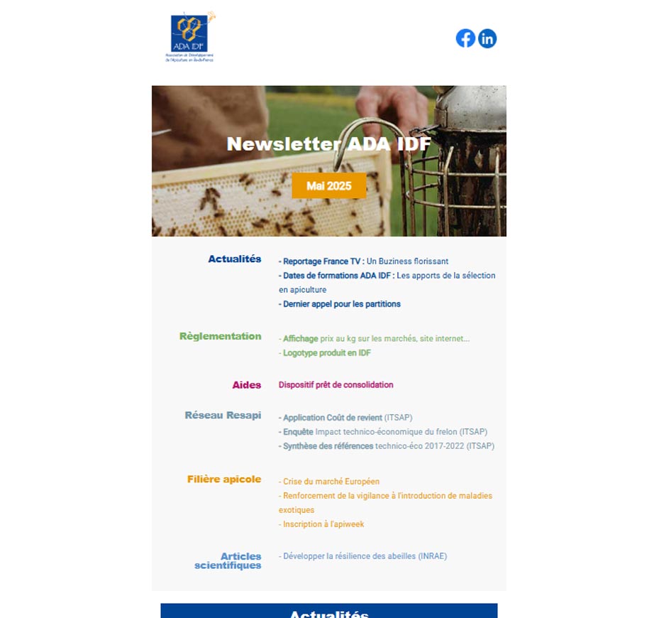 Newsletter ADA IDF