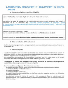 PRESERVATION, REPEUPLEMENT ET DEVELOPPEMENT DU CHEPTEL APICOLE